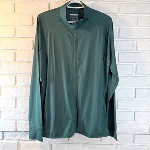 Lightweight Stretchy Zip Jacket Green XL/2XL EUC